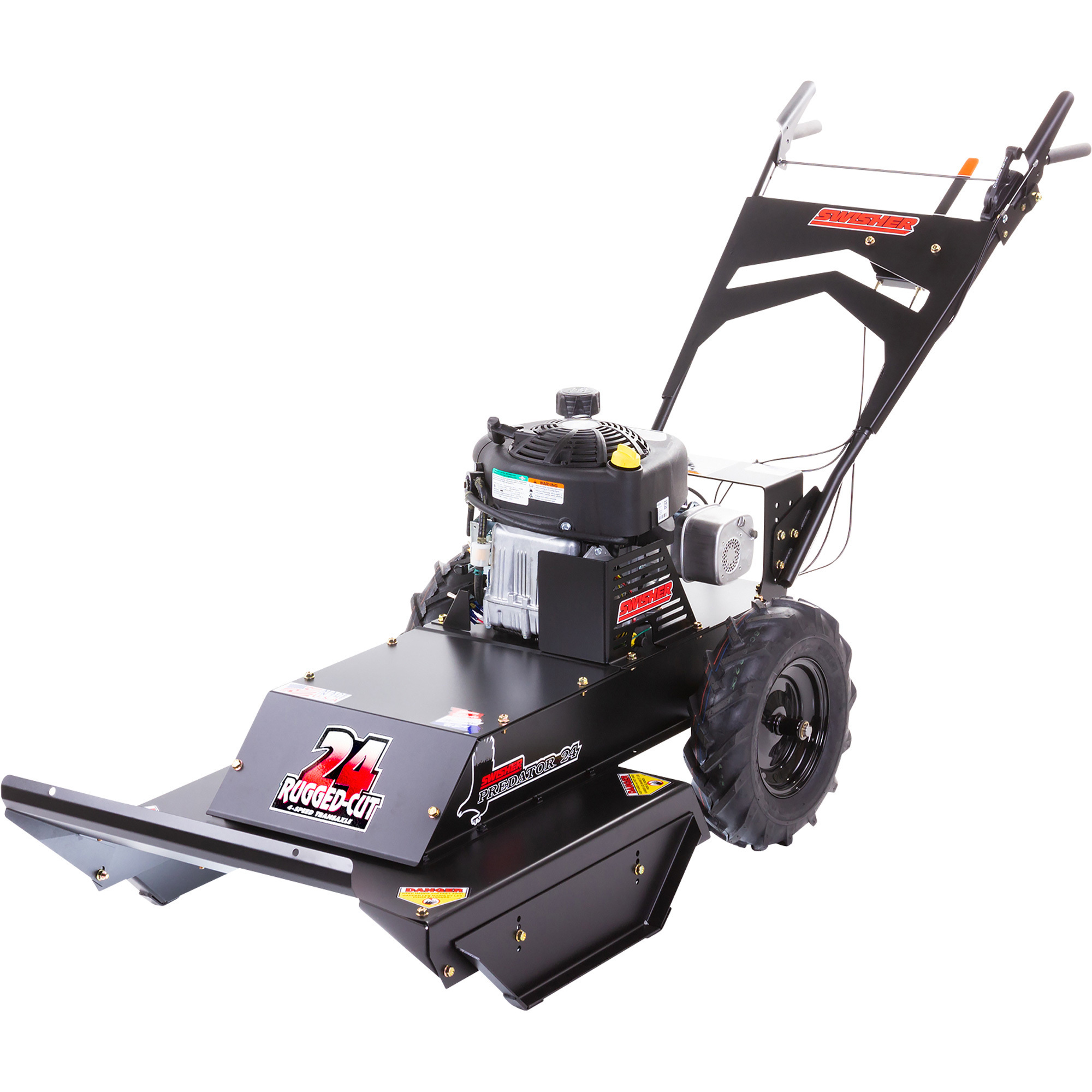 Swisher Predator Self-Propelled Push Rough Cut Lawn Mower, 344cc Briggs & Stratton Engine, 24in. Deck, Model# WRC11524BS